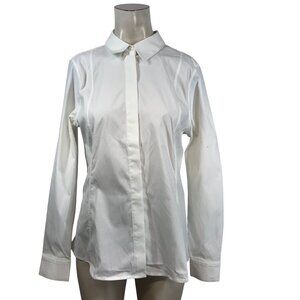 Athleta White Button-Up Shirt